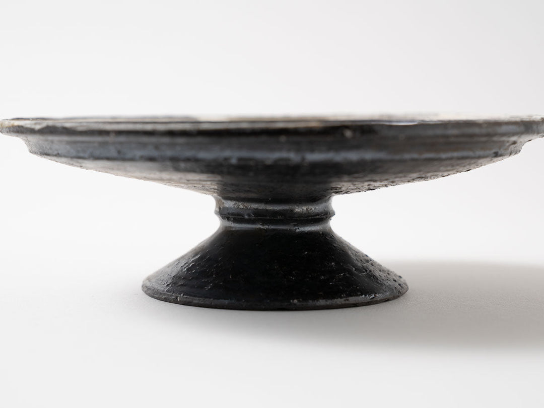 Earth Toned Brushstroke Compote Plate Medium Crafted By Yuichi Hirai