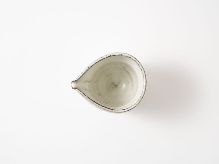 White Katakuchi Sake Pourer Crafted By Yuichi Hirai