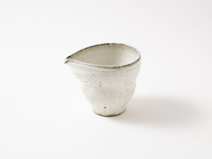 White Katakuchi Sake Pourer Crafted By Yuichi Hirai