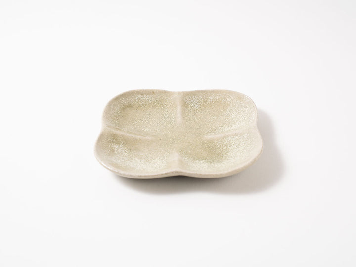 Rounded Square Plate M White Matcha - Crafted By Shizuka Fujiwara