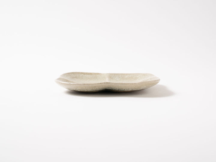 Rounded Square Plate M White Matcha - Crafted By Shizuka Fujiwara