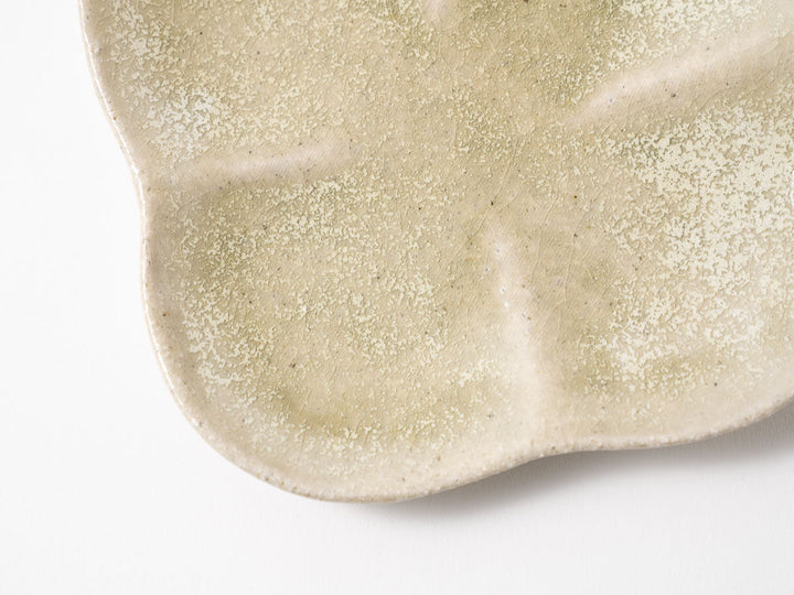 Rounded Square Plate M White Matcha - Crafted By Shizuka Fujiwara