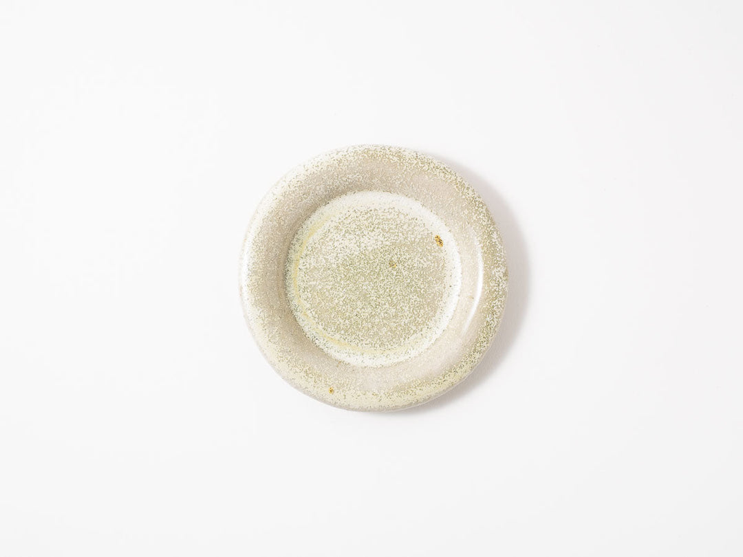 Round Rim Plate S White Matcha - Crafted By Shizuka Fujiwara