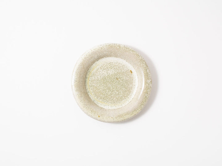 Round Rim Plate S White Matcha - Crafted By Shizuka Fujiwara