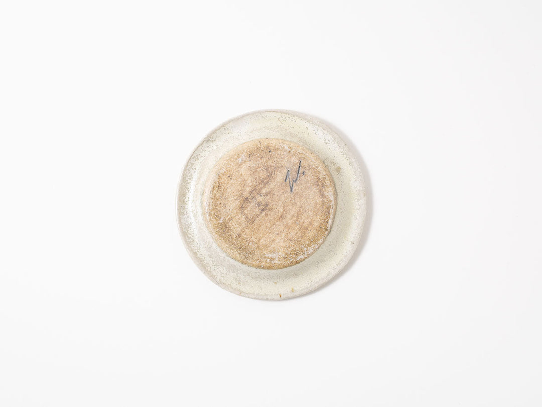 Round Rim Plate S White Matcha - Crafted By Shizuka Fujiwara