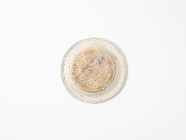 Round Rim Plate S White Matcha - Crafted By Shizuka Fujiwara