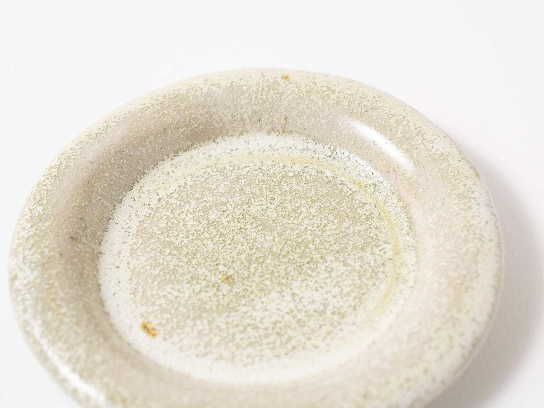 Round Rim Plate S White Matcha - Crafted By Shizuka Fujiwara