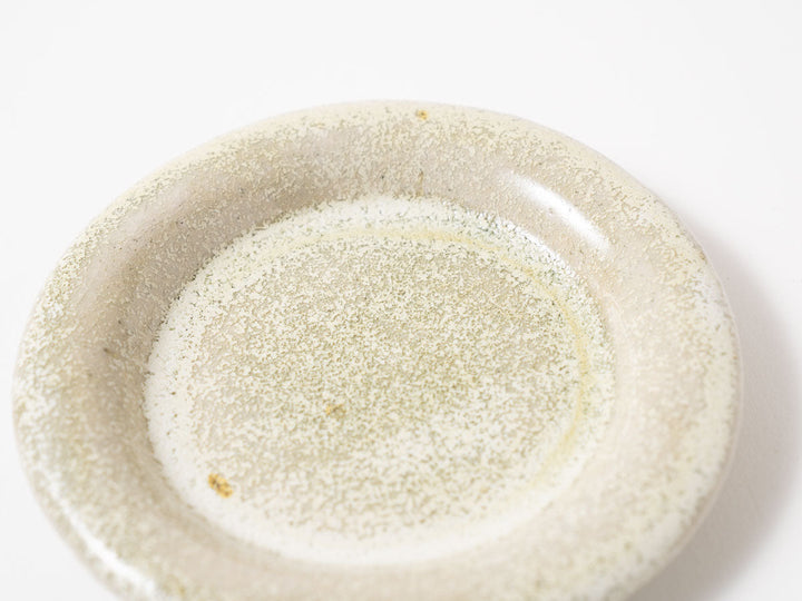 Round Rim Plate S White Matcha - Crafted By Shizuka Fujiwara