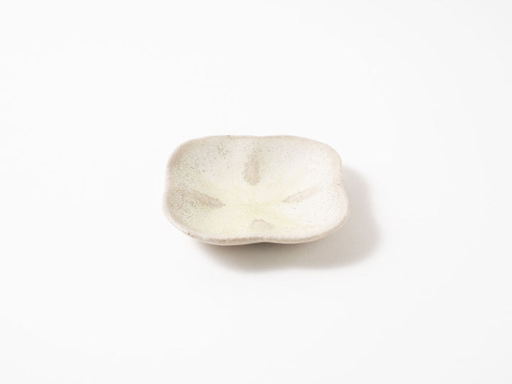 Rounded Square Plate S White Matcha - Crafted By Shizuka Fujiwara