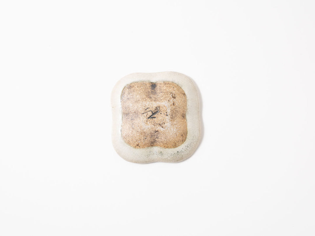 Rounded Square Plate S White Matcha - Crafted By Shizuka Fujiwara