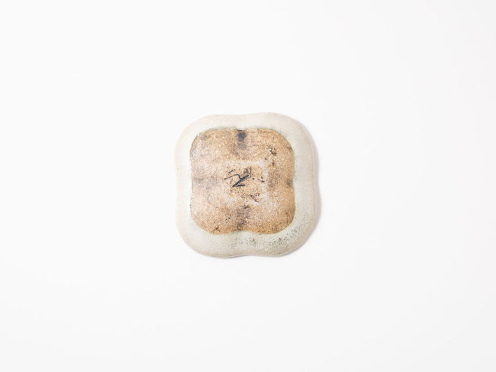 Rounded Square Plate S White Matcha - Crafted By Shizuka Fujiwara