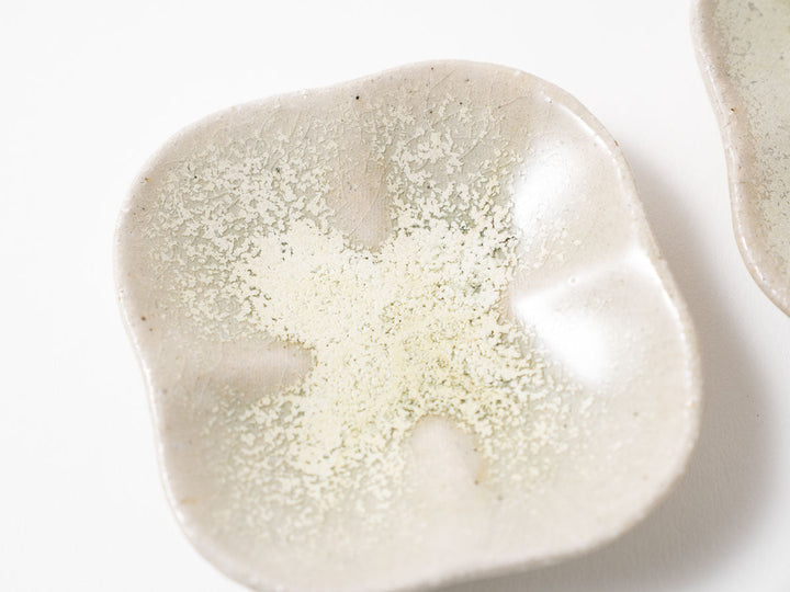 Rounded Square Plate S White Matcha - Crafted By Shizuka Fujiwara