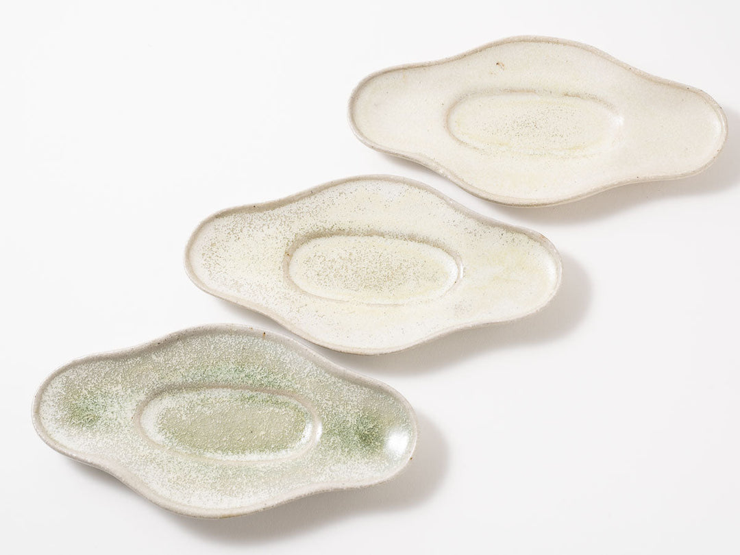 Diamond Plate Shallow White Matcha - Crafted By Shizuka Fujiwara