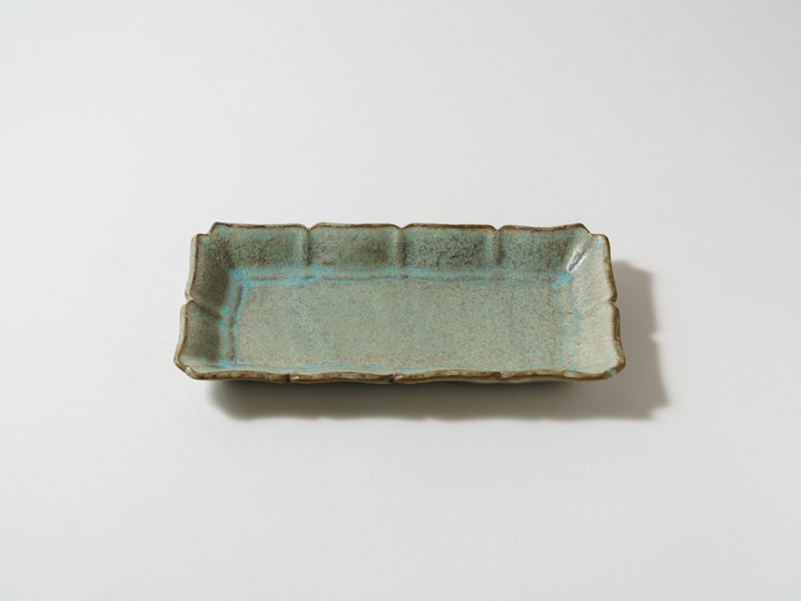 Verdigris Long Square Plate Medium - Crafted By Masaki Domoto