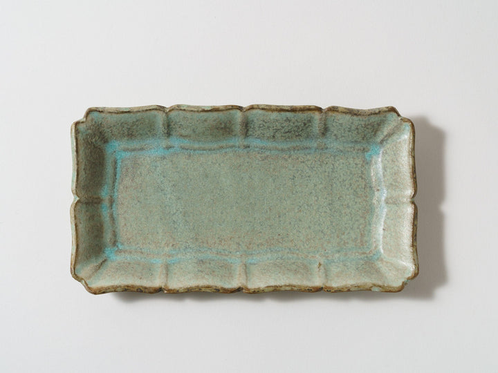 Verdigris Long Square Plate Medium - Crafted By Masaki Domoto