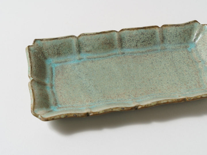 Verdigris Long Square Plate Medium - Crafted By Masaki Domoto