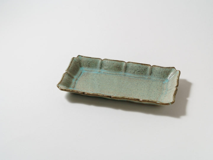 Verdigris Long Square Plate Medium - Crafted By Masaki Domoto