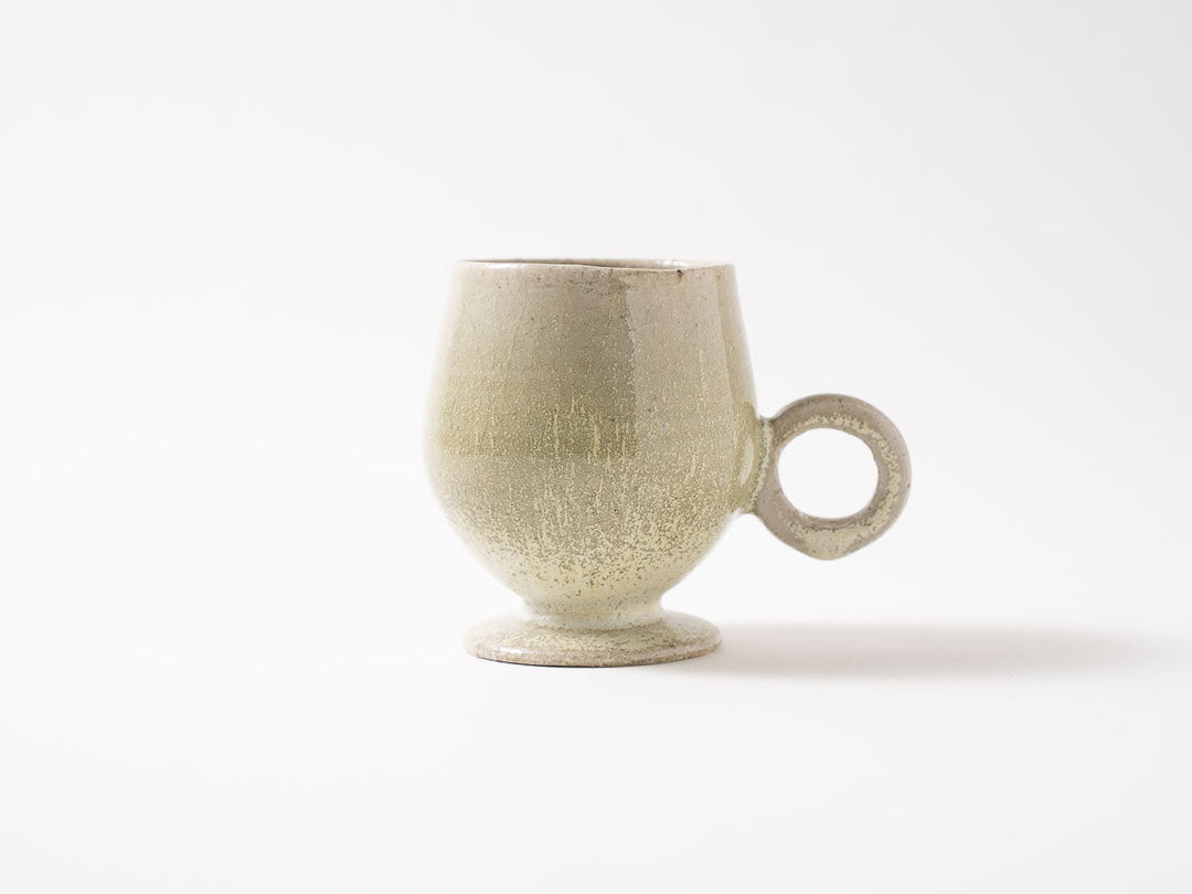 Footed Cup White Matcha - Crafted By Shizuka Fujiwara