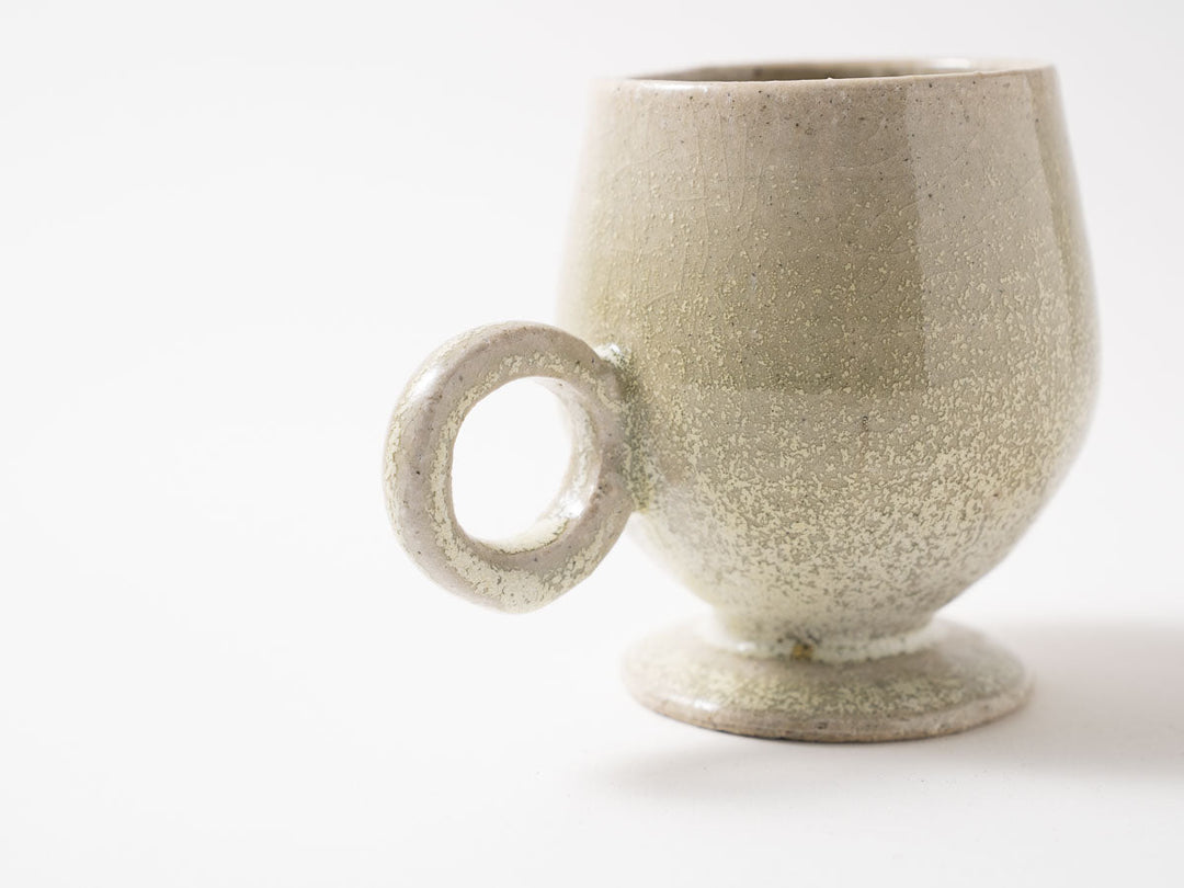 Footed Cup White Matcha - Crafted By Shizuka Fujiwara