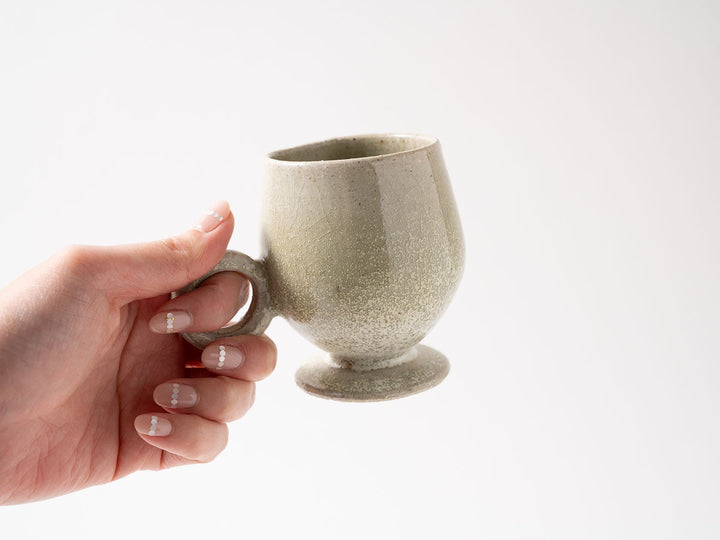 Footed Cup White Matcha - Crafted By Shizuka Fujiwara
