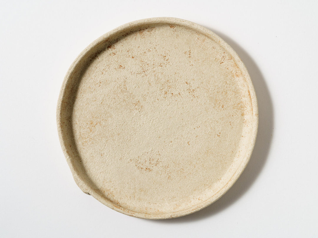 White Slip Orange Plate Medium - Crafted By Taeko Kajiwara