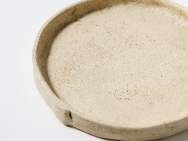 White Slip Orange Plate Medium - Crafted By Taeko Kajiwara