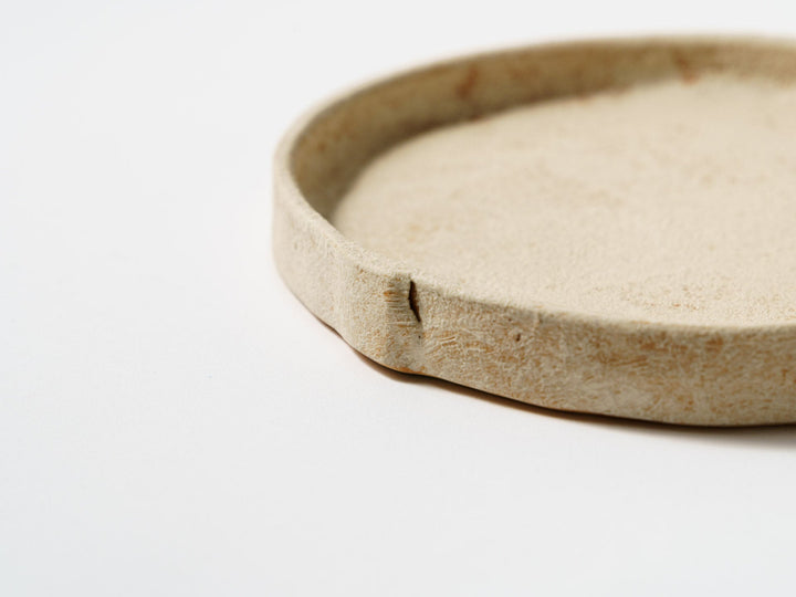 White Slip Orange Plate Medium - Crafted By Taeko Kajiwara