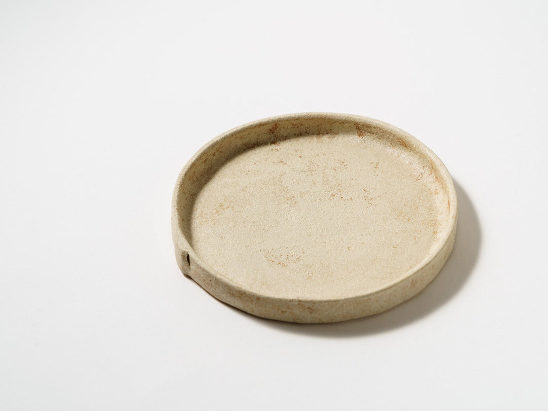 White Slip Orange Plate Medium - Crafted By Taeko Kajiwara