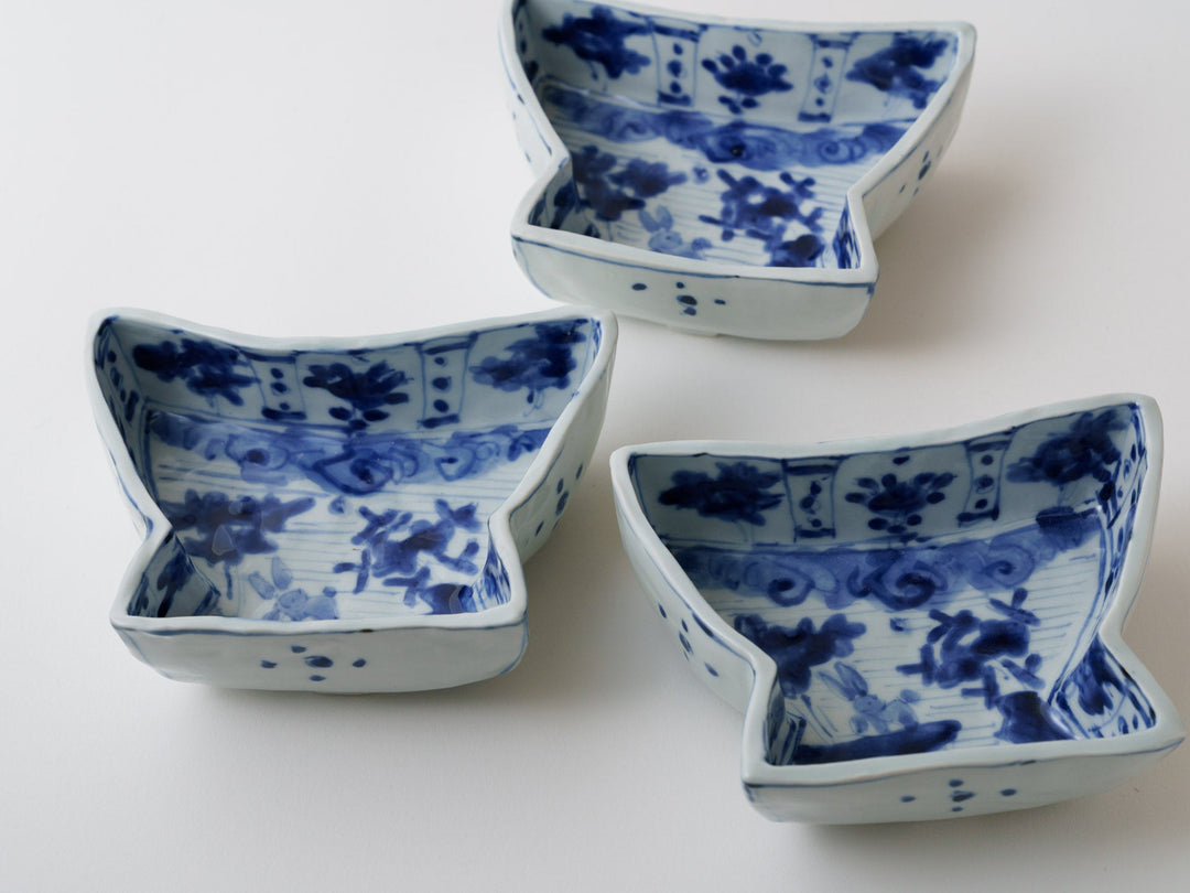 Underglazed Rabbit Footed Mukozuke - Crafted By Teiichiro Matsuo