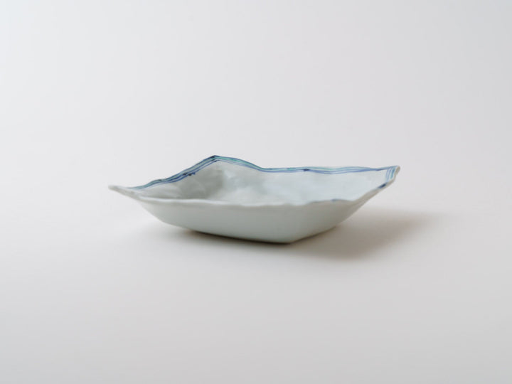 Underglazed Square Small Plate — Hand-Painted Japanese Porcelain by Teiichiro Matsuo