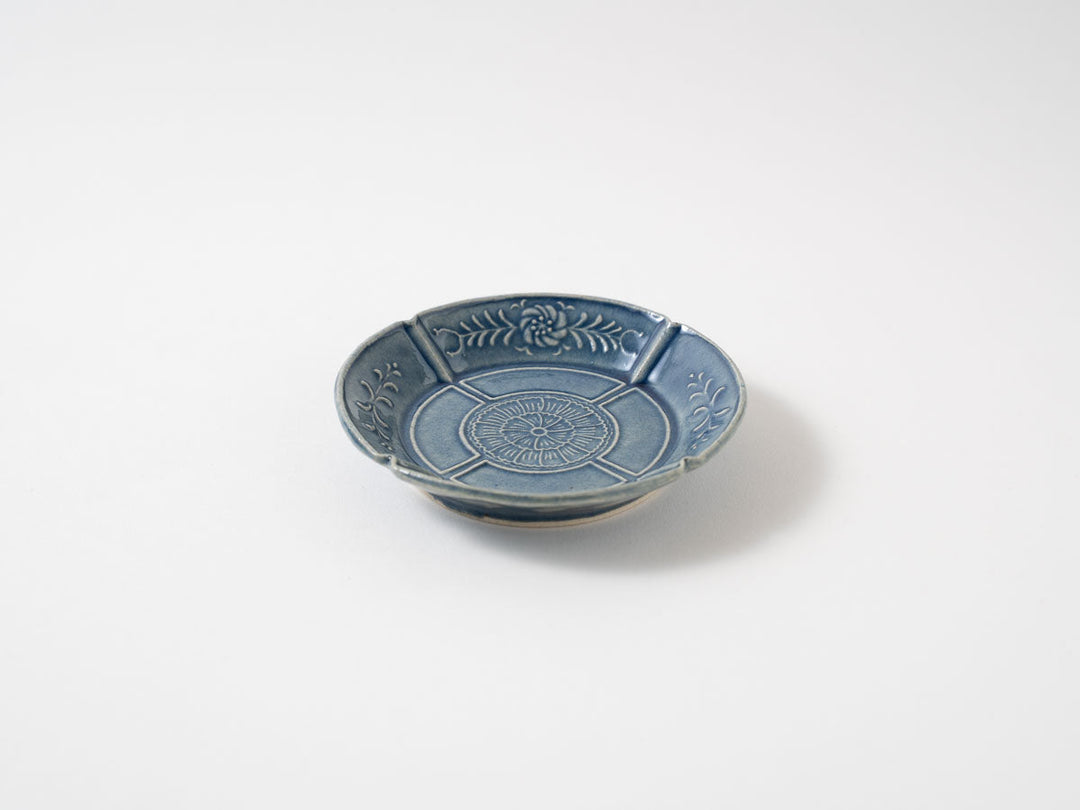 Four-Petal Motif Square Small Plate - Crafted By Hitomi Yamazaki