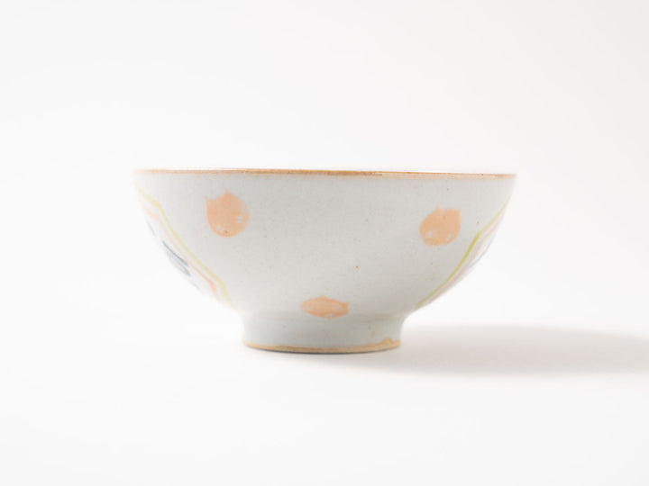 Rice Bowl, a — Hand-Painted Japanese Pottery by Hitomi Yamasaki
