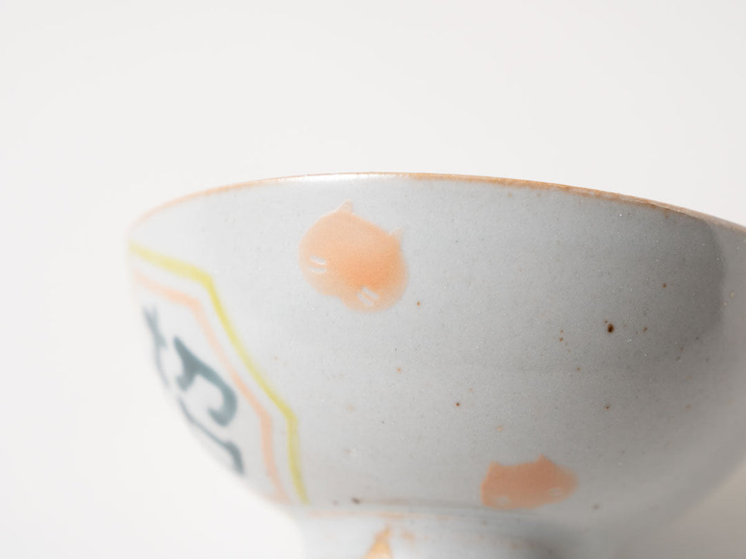 Rice Bowl, a — Hand-Painted Japanese Pottery by Hitomi Yamasaki