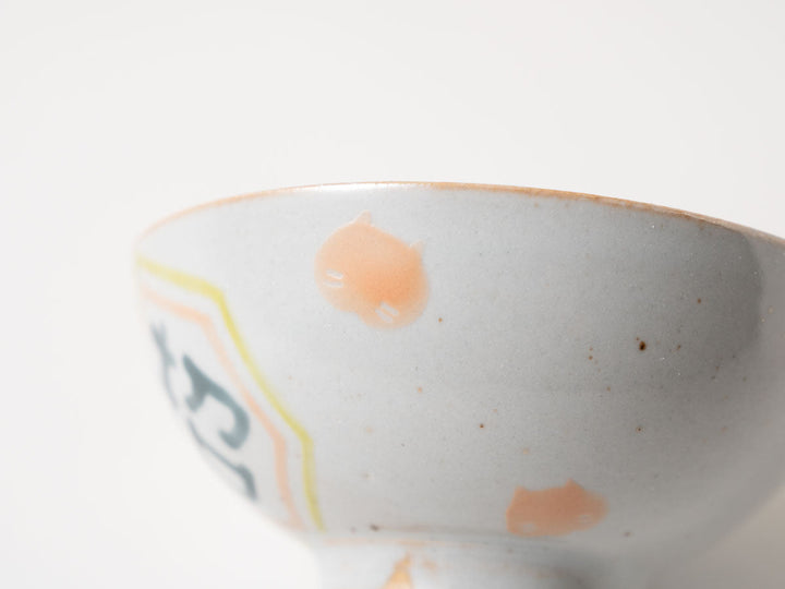 Rice Bowl, a — Hand-Painted Japanese Pottery by Hitomi Yamasaki