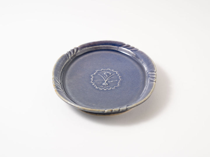 Ruffled-Rim Oval Plate, b — Hand-Painted Japanese Pottery by Hitomi Yamasaki