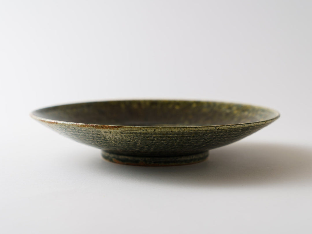 Rust Green Glazed 7.5-Sun Plate - Crafted By Kanae Nomura