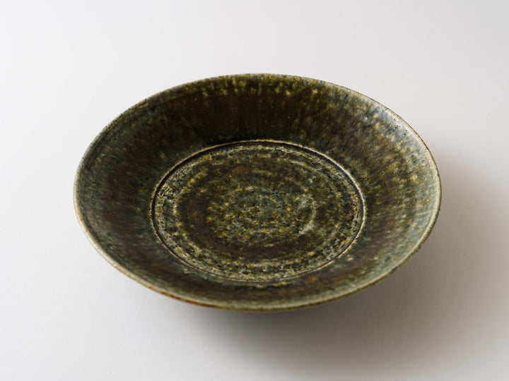 Rust Green Glazed 7.5-Sun Plate - Crafted By Kanae Nomura