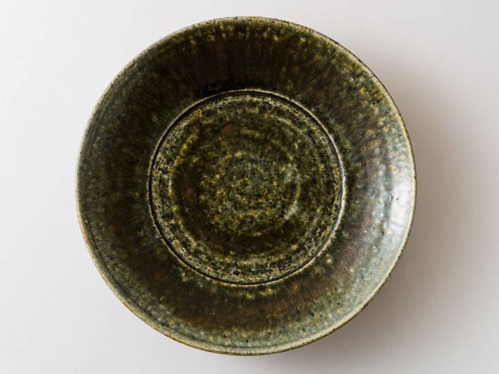 Rust Green Glazed 7.5-Sun Plate - Crafted By Kanae Nomura