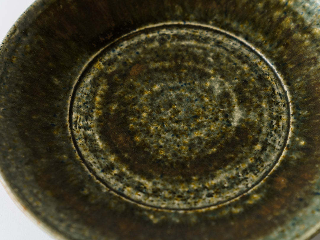 Rust Green Glazed 7.5-Sun Plate - Crafted By Kanae Nomura