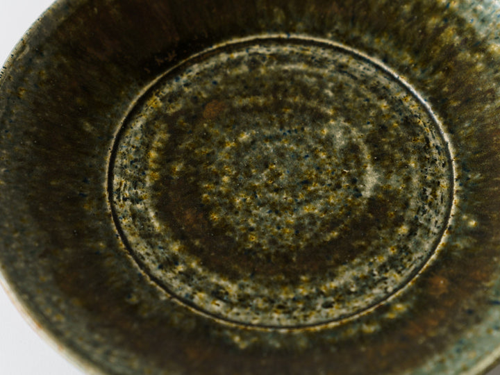 Rust Green Glazed 7.5-Sun Plate - Crafted By Kanae Nomura