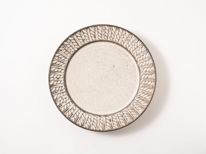 Twisted Rim Flat Plate (7 Sun, White) - Crafted By Masanori Yamamoto