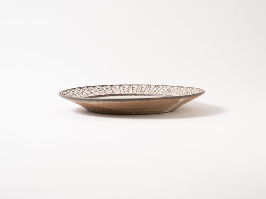 Twisted Rim Flat Plate (7 Sun, White) - Crafted By Masanori Yamamoto