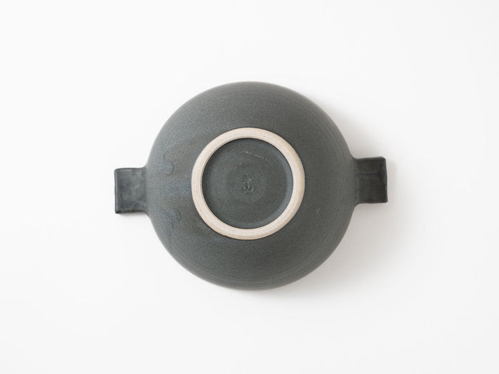 Eared Soup Bowl, Small, Green — Hand-Glazed Japanese Pottery by Masanori Yamamoto