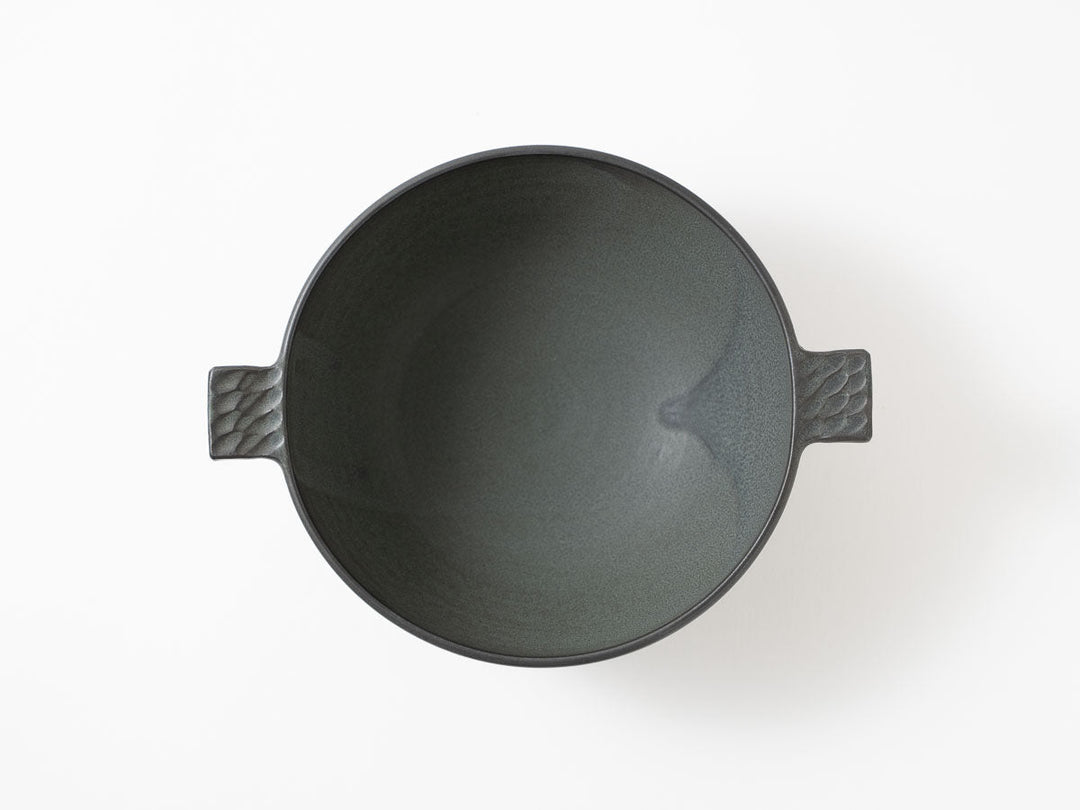 Eared Soup Bowl, Large, Green — Hand-Glazed Japanese Pottery by Masanori Yamamoto
