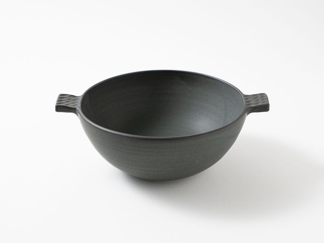 Eared Soup Bowl, Large, Green — Hand-Glazed Japanese Pottery by Masanori Yamamoto