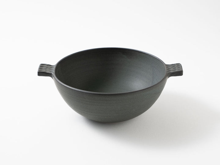 Eared Soup Bowl, Large, Green — Hand-Glazed Japanese Pottery by Masanori Yamamoto