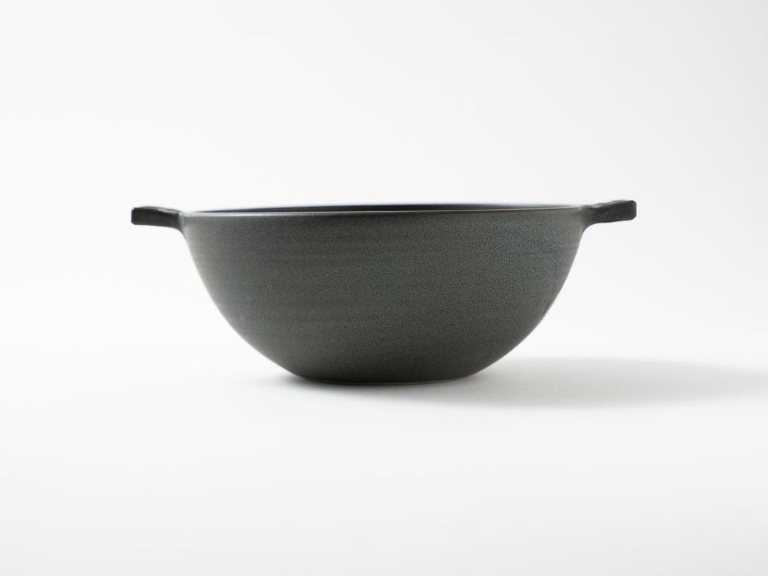 Eared Soup Bowl, Large, Green — Hand-Glazed Japanese Pottery by Masanori Yamamoto