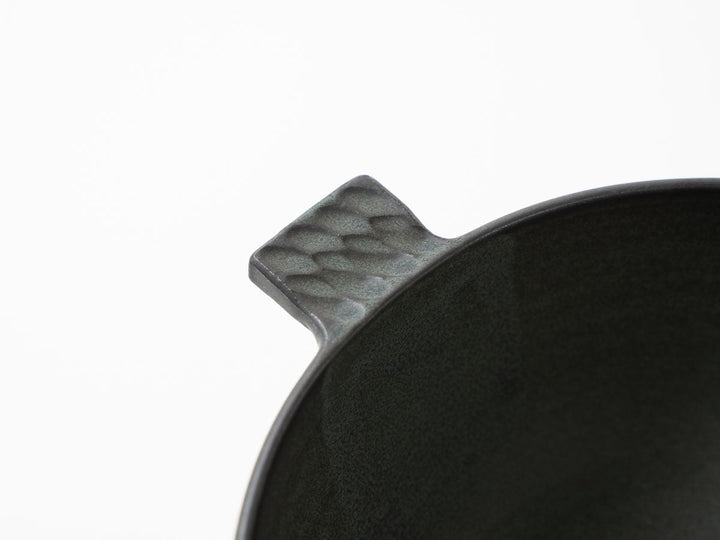 Eared Soup Bowl, Large, Green — Hand-Glazed Japanese Pottery by Masanori Yamamoto