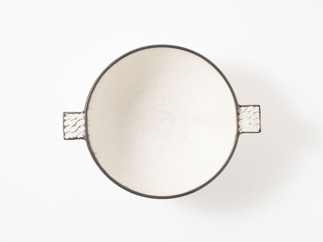 Eared Soup Bowl, Large, White — Hand-Glazed Japanese Pottery by Masanori Yamamoto
