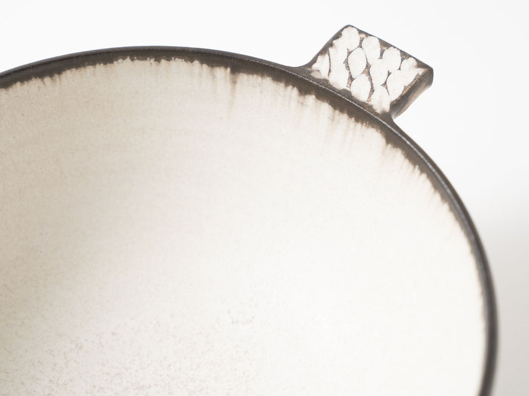 Eared Soup Bowl, Large, White — Hand-Glazed Japanese Pottery by Masanori Yamamoto